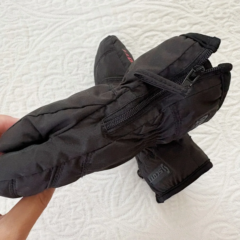 Scott Kids Halfpint Winter Ski/Snowboard Mittens, Black Sz L 5-6Y
